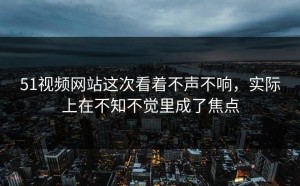 51视频网站这次看着不声不响，实际上在不知不觉里成了焦点